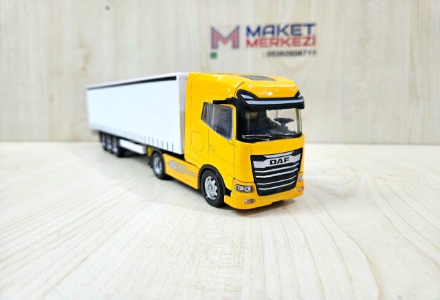 1/50 sarı DAF GX TENTE DORSELİ TIR MAKETİ