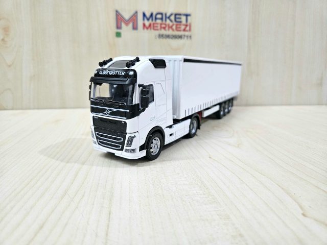 1/50 beyaz VOLVO FH4 TENTE DORSELİ TIR MAKETİ