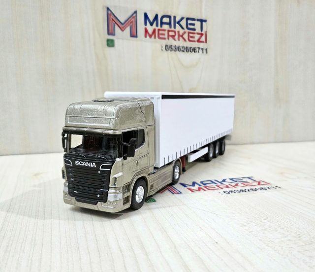 1/64 SCANIA R730 TENTE DORSELİ TIR MAKETİ (25 cm boy)