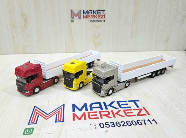 1/64 SCANIA R730 SAL DORSELİ TIR MAKETİ (25 cm boy)