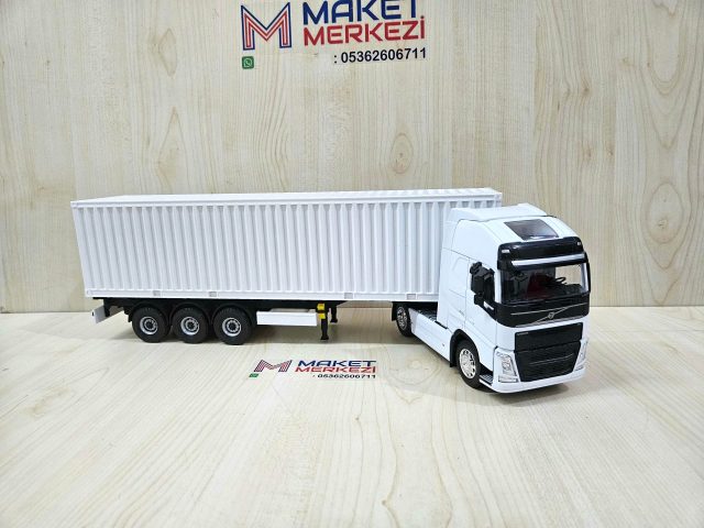 1/32 WELLY BEYAZ VOLVO FH4 KONTEYNER DORSELİ TIR