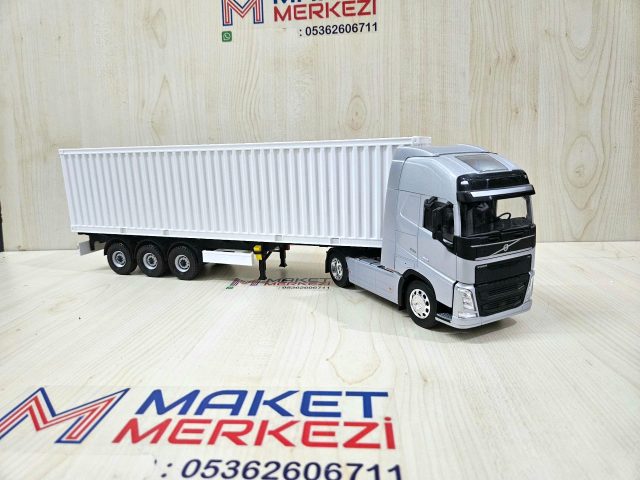 1/32 WELLY GRİ VOLVO FH4 KONTEYNER DORSELİ TIR