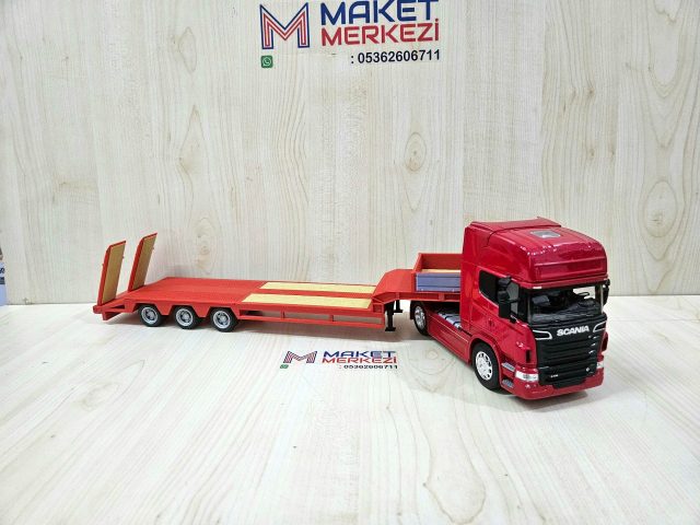 1/32 WELLY SCANIA R730 LOWBED DORSELİ TIR MAKETİ