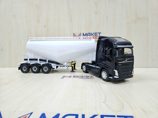 1/32 WELLY LACİVERT VOLVO FH4 V TİPİ SİLOBAS TIR MAKETİ
