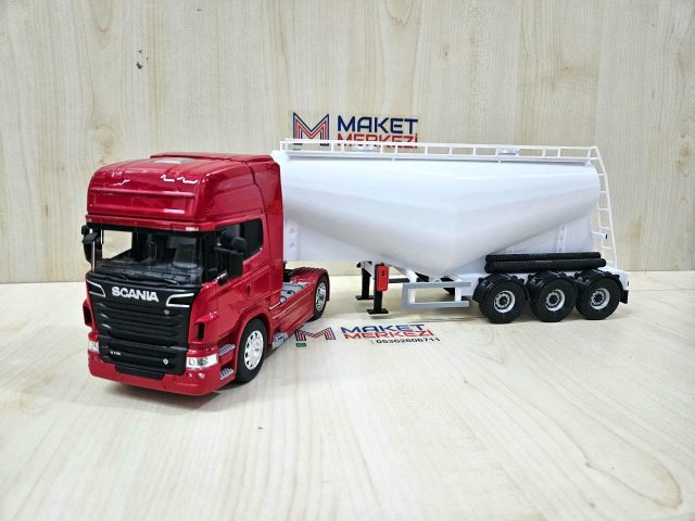 1/32 WELLY SCANIA R730 V TİPİ SİLOBAS TIR MAKETİ