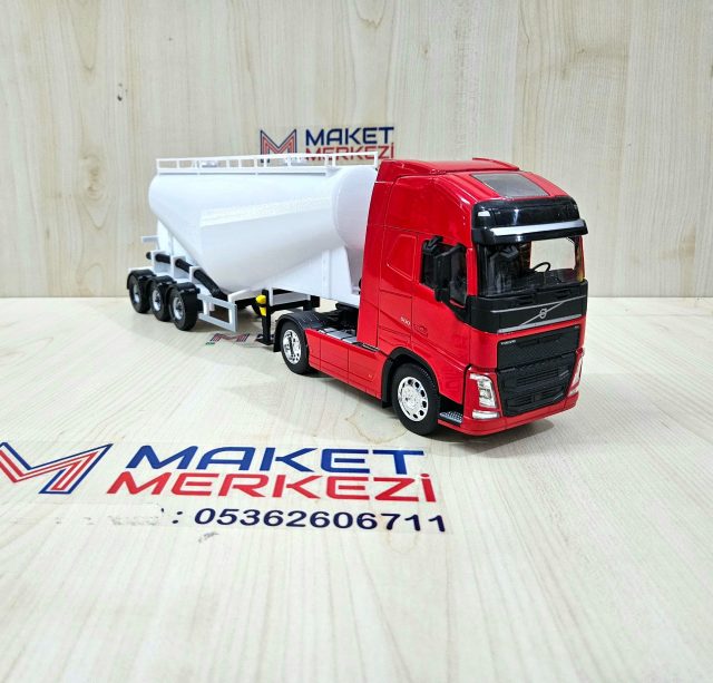 1/32 WELLY KIRMIZI VOLVO FH4 V TİPİ SİLOBAS TIR MAKETİ