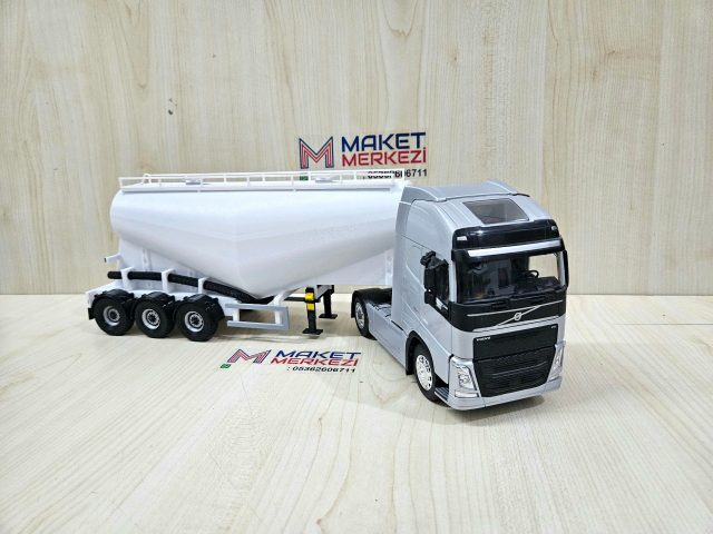 1/32 WELLY GRİ VOLVO FH4 V TİPİ SİLOBAS TIR MAKETİ