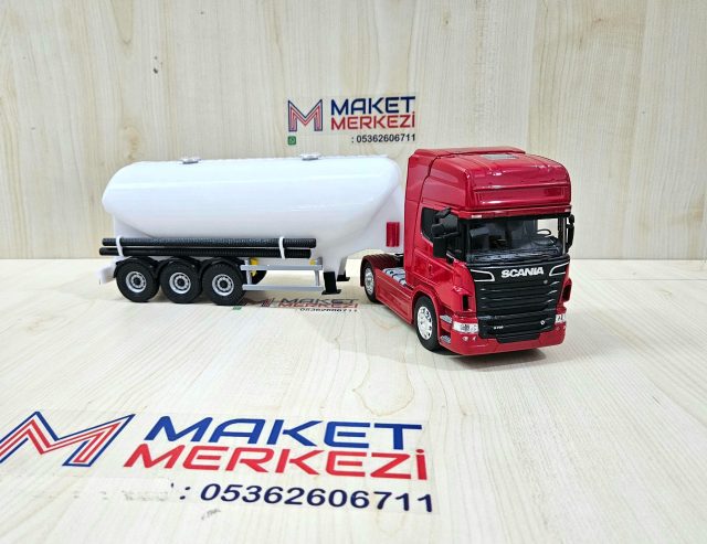 1/32 WELLY SCANIA R730 W TİPİ DÜZ SİLOBAS TIR MAKETİ