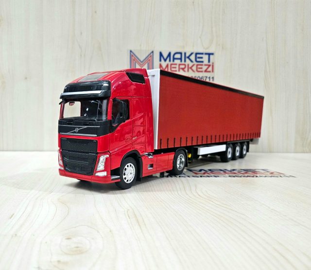 1/32 WELLY KIRMIZI VOLVO FH4 TENTE DORSELİ TIR MAKETİ