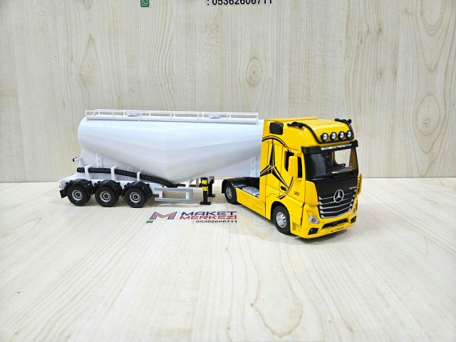 1/36 SARI MERCEDES ACTROS 1851 V TİPİ SİLOBAS TIR MAKETİ