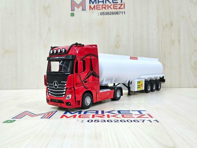 1/36 KIRMIZI MERCEDES ACTROS 1851 TANKER DORSELİ TIR MAKETİ