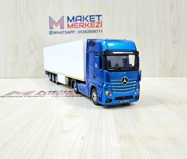 1/36 MAVİ MERCEDES ACTROS 1851 FRIGO DORSELİ TIR MAKETİ