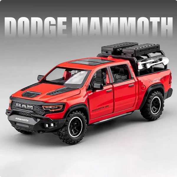 1/32 kırmızı DODGE RAM MAMMOTH 1000 TRX PİCKUP MAKETİ