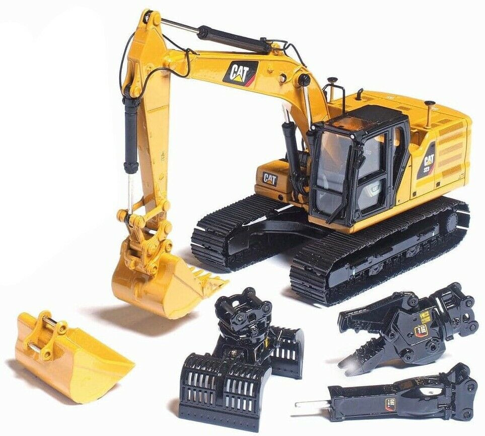 CAT 323 YENİ NESİL 5 ataşmanlı EKSKAVATÖR MAKETİ DM85657