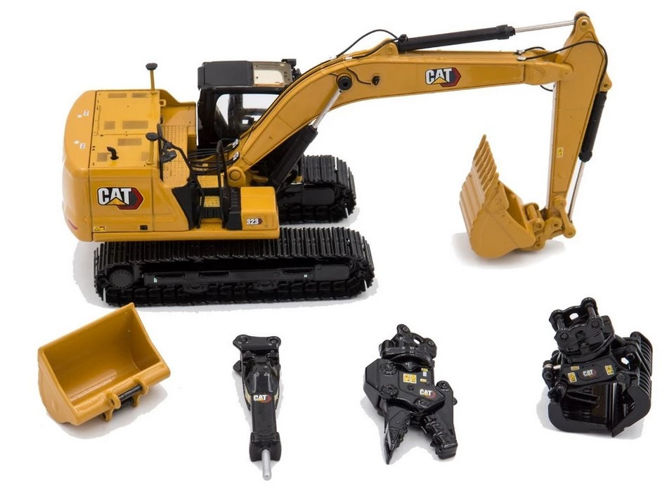 CAT 323 YENİ NESİL 5 ataşmanlı EKSKAVATÖR MAKETİ DM85657