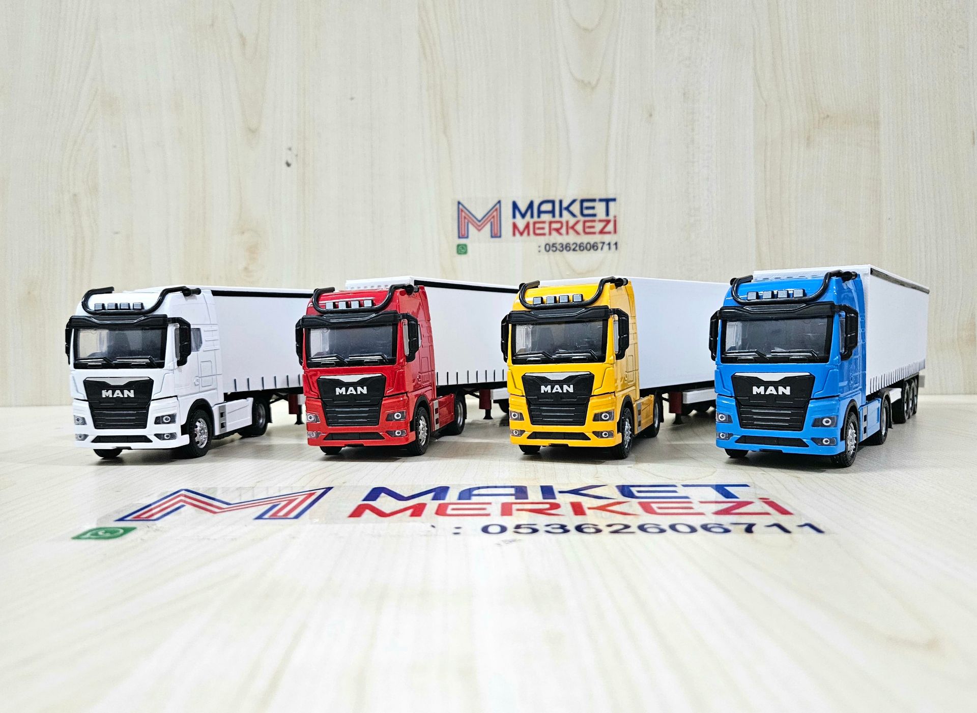 1/50 sarı MAN TGX GX TENTE DORSELİ TIR MAKETİ