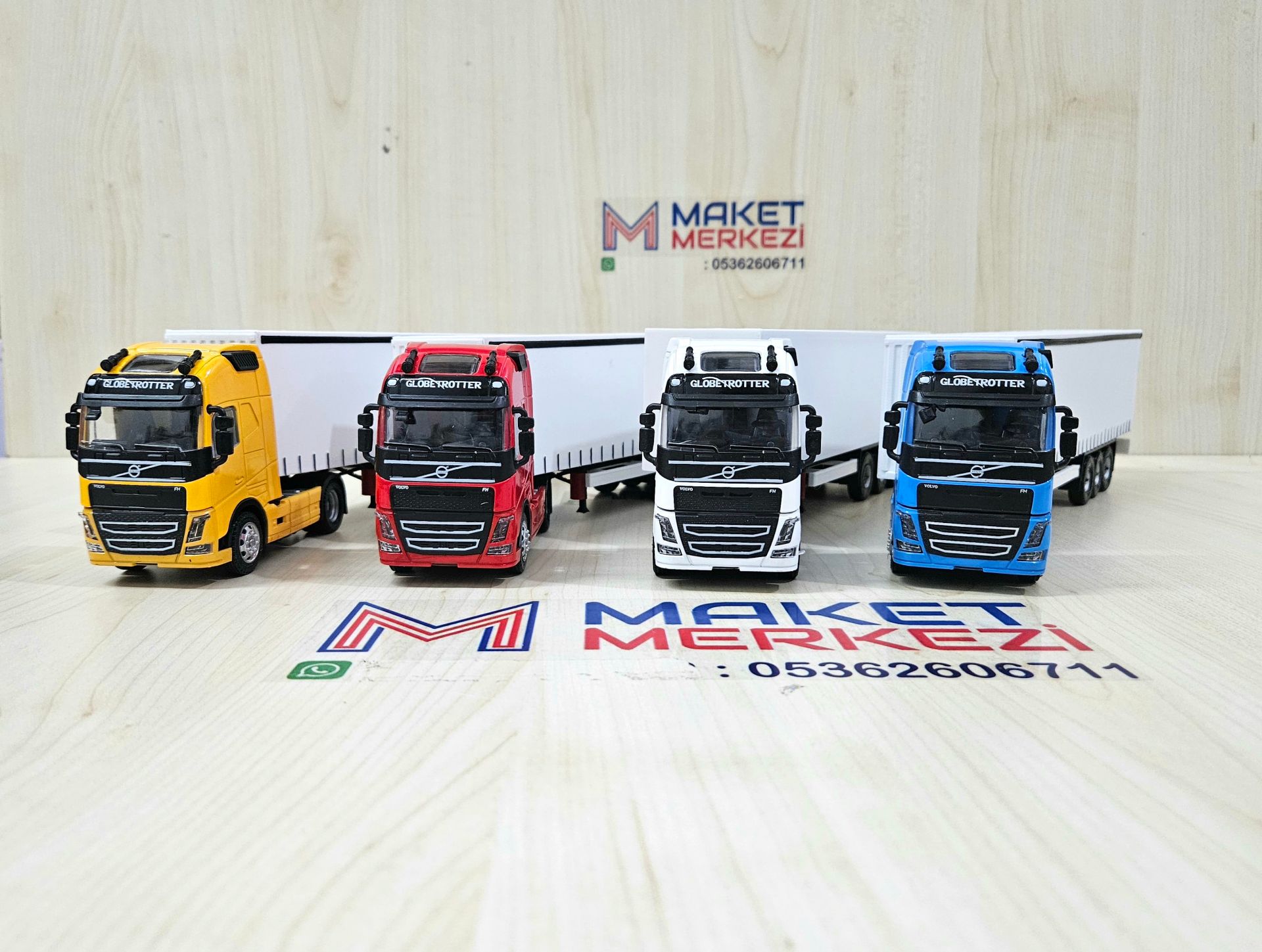1/50 sarı VOLVO FH4 TENTE DORSELİ TIR MAKETİ