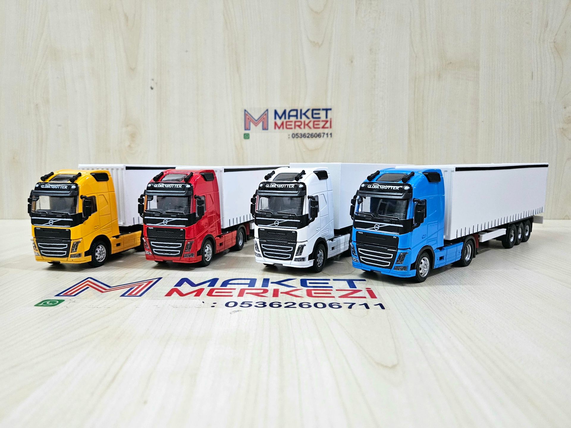 1/50 sarı VOLVO FH4 TENTE DORSELİ TIR MAKETİ