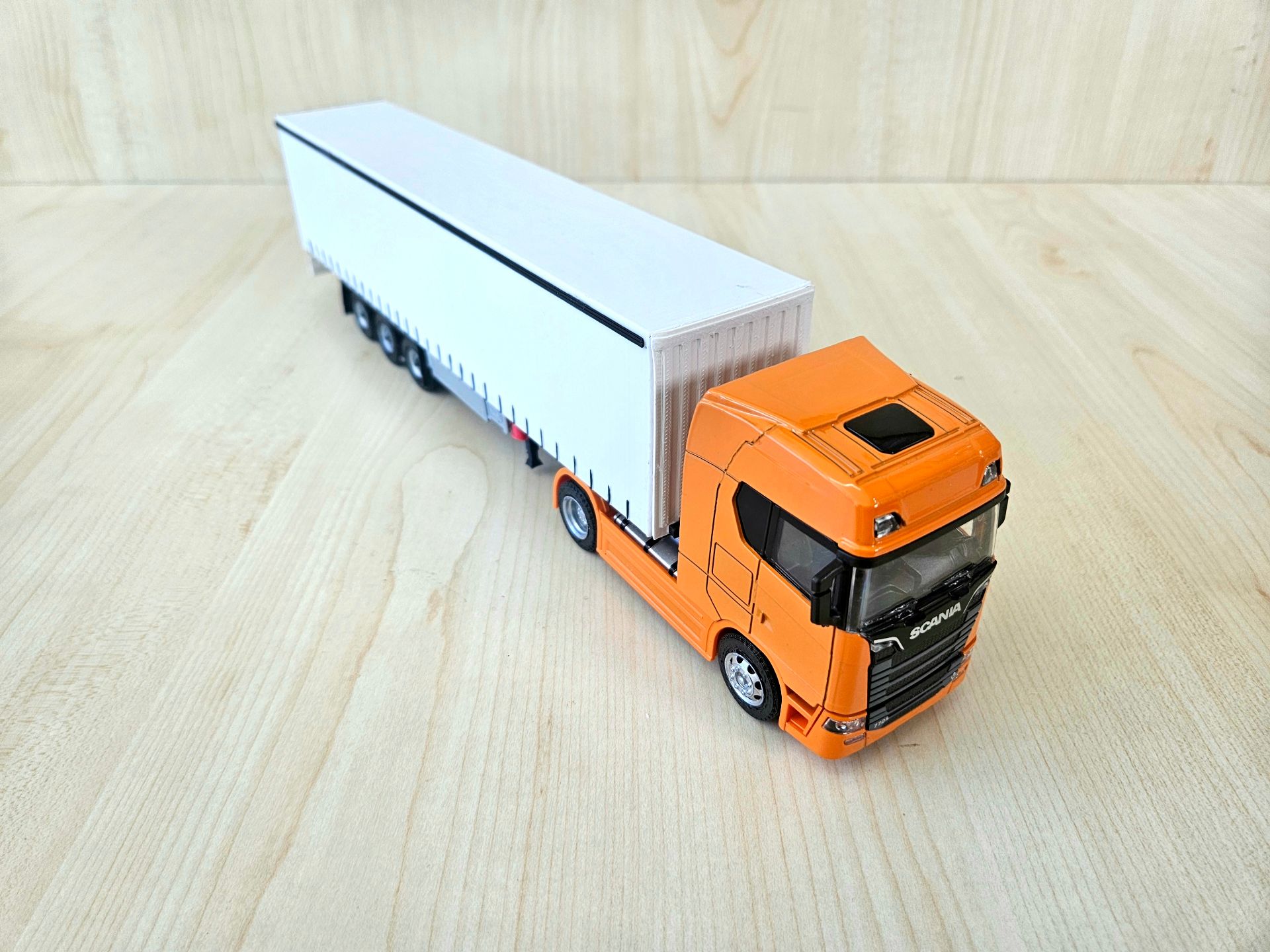 1/50 turuncu SCANIA 770S TENTE DORSELİ TIR MAKETİ