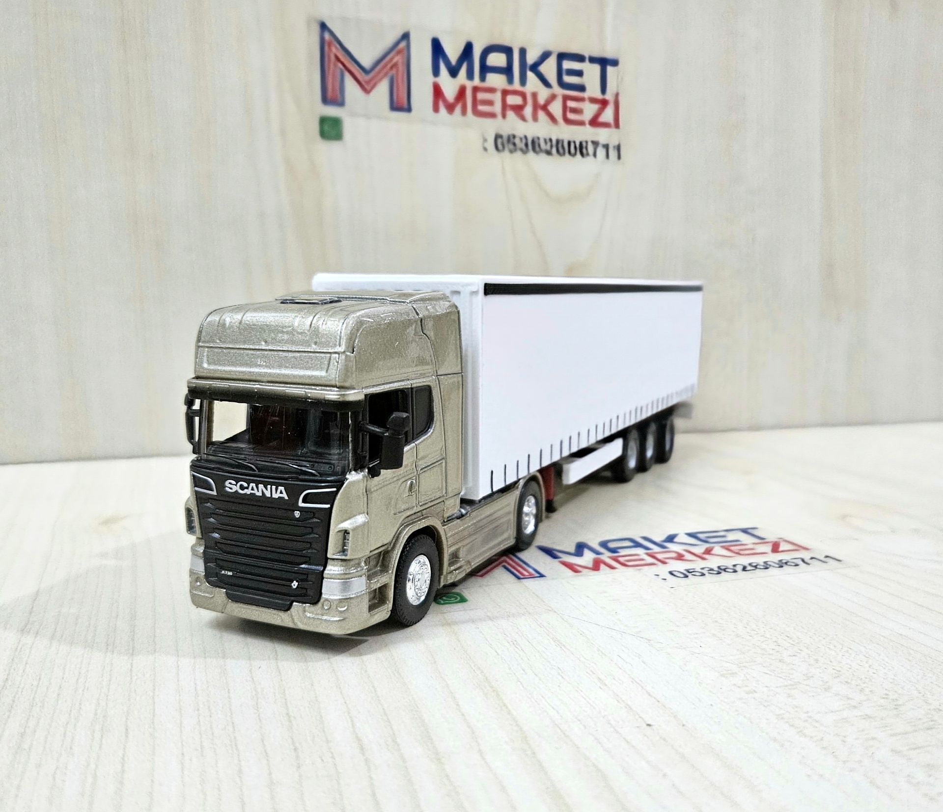 1/64 SCANIA R730 TENTE DORSELİ TIR MAKETİ (25 cm boy)