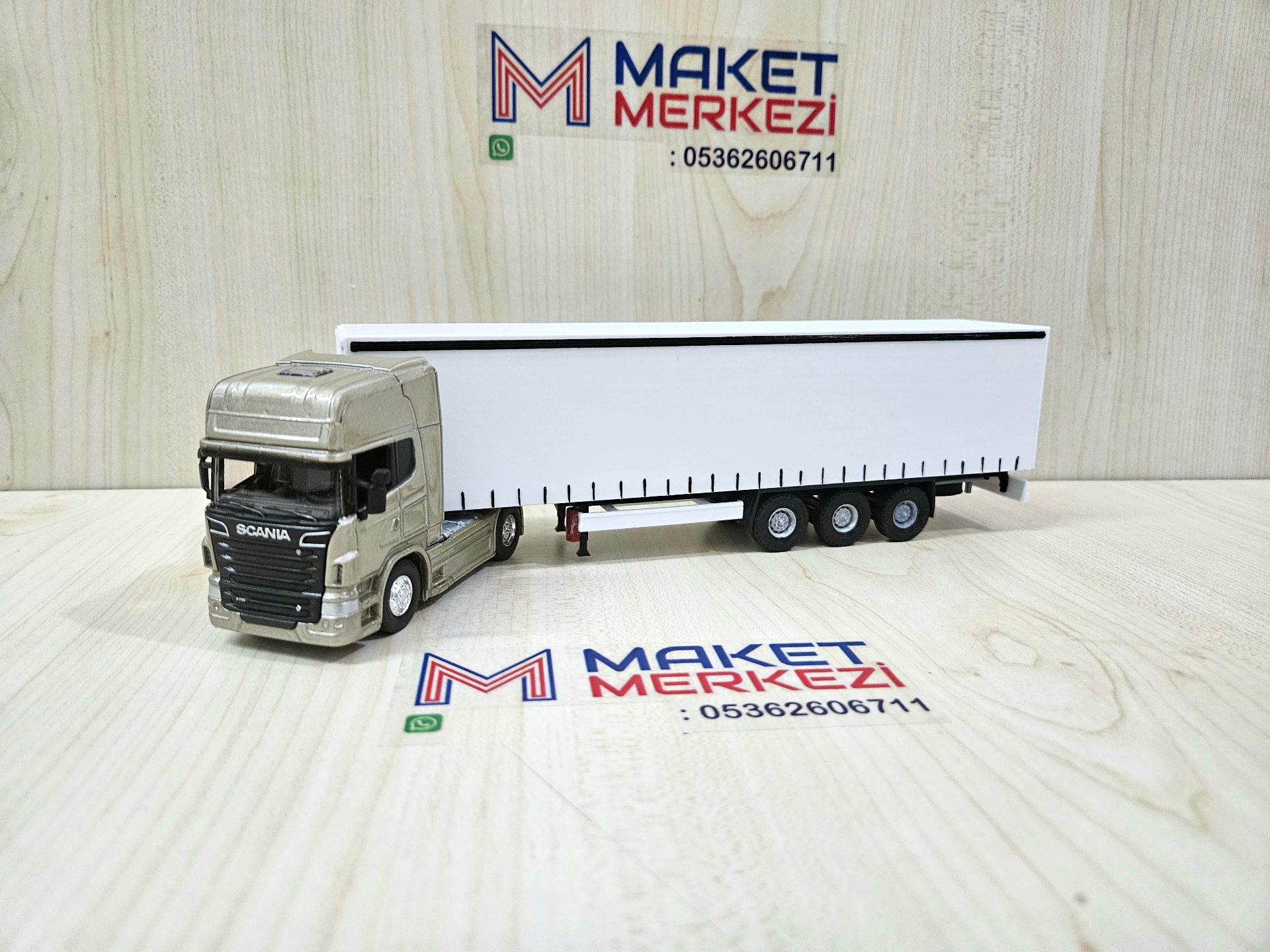 1/64 SCANIA R730 TENTE DORSELİ TIR MAKETİ (25 cm boy)