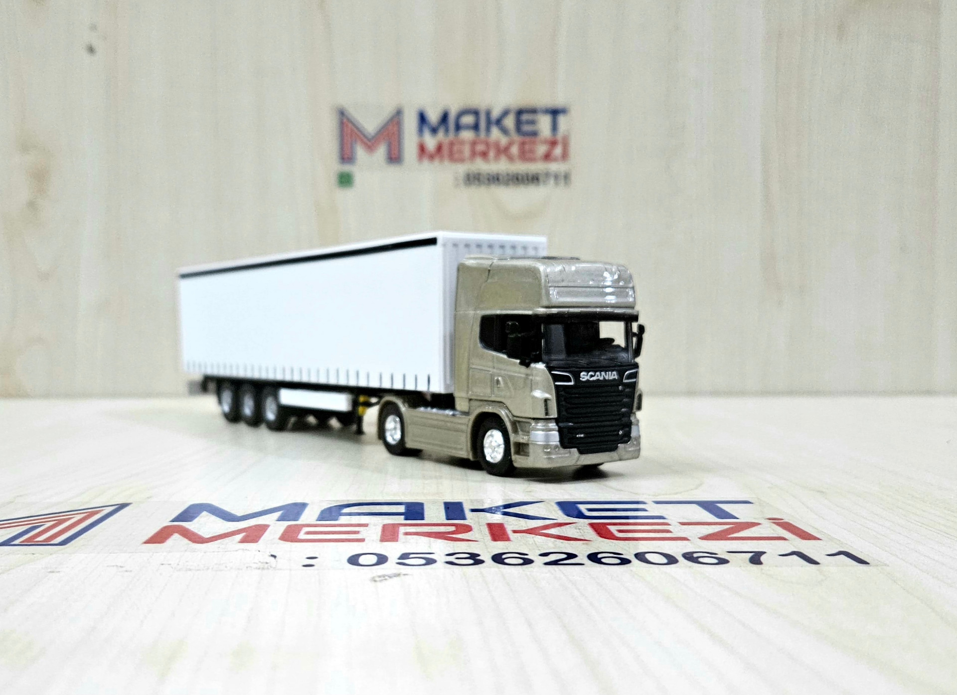 1/64 SCANIA R730 TENTE DORSELİ TIR MAKETİ (25 cm boy)