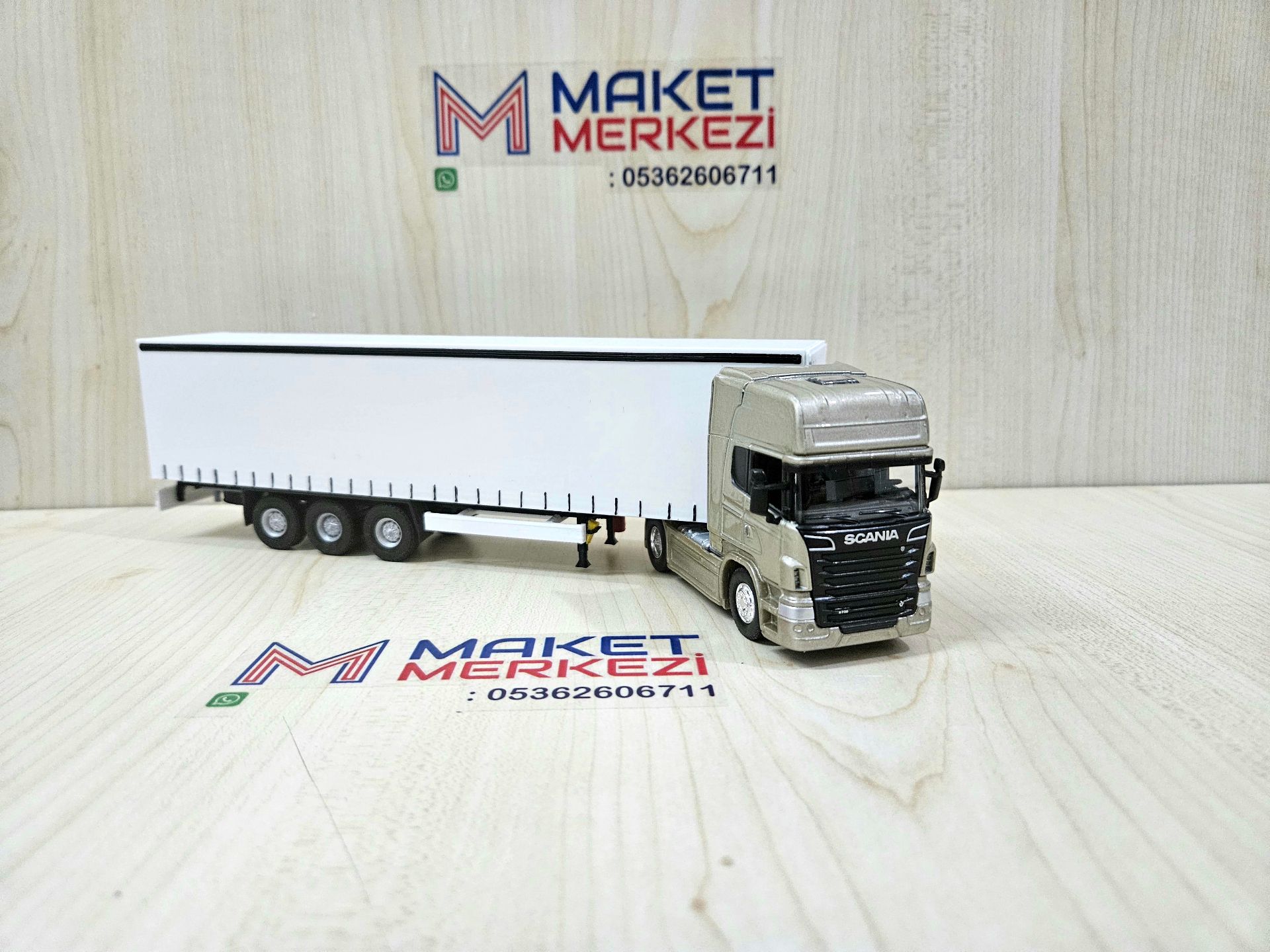 1/64 SCANIA R730 TENTE DORSELİ TIR MAKETİ (25 cm boy)