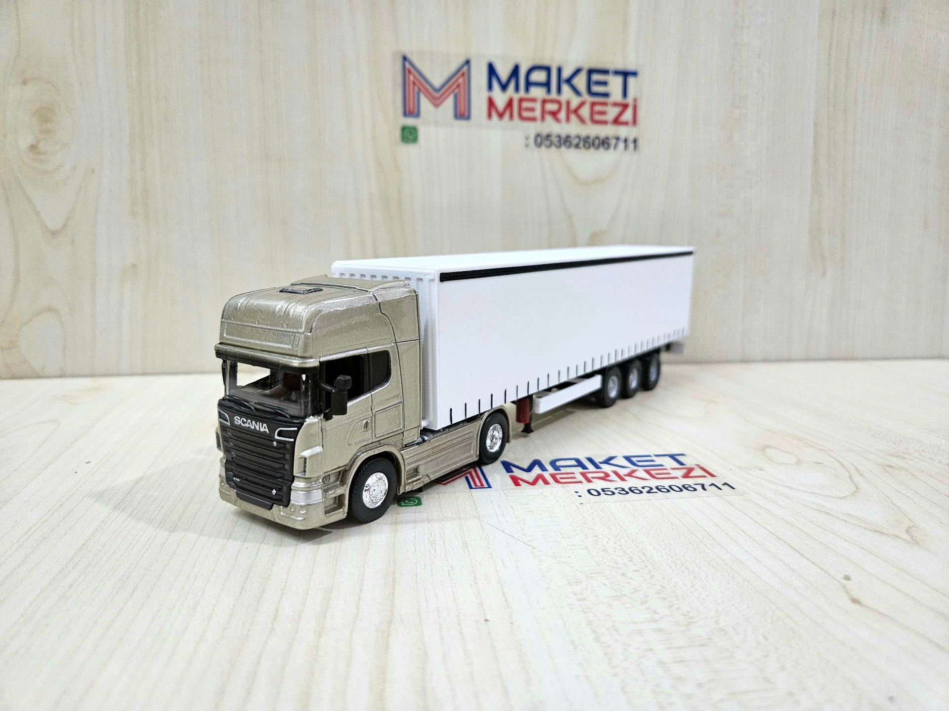 1/64 SCANIA R730 TENTE DORSELİ TIR MAKETİ (25 cm boy)