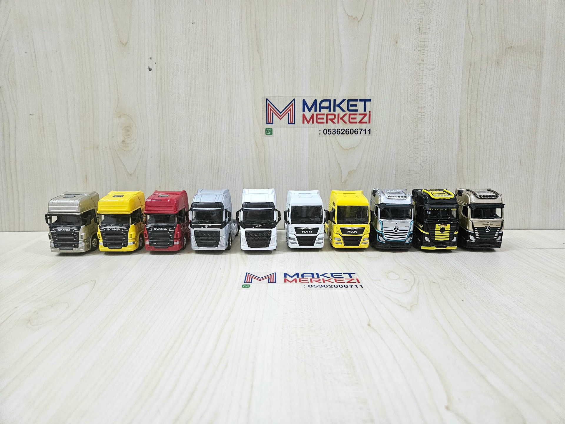 1/64 sarı MAN TGX TENTE DORSELİ TIR MAKETİ (25 cm boy)