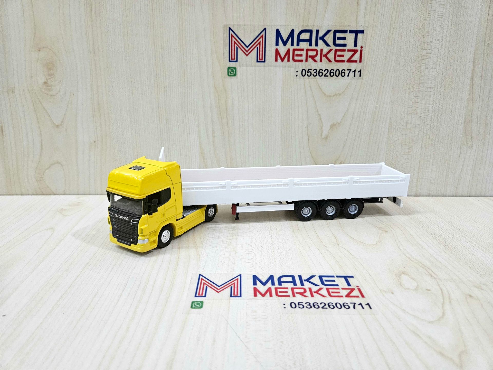 1/64 SCANIA R730 SAL DORSELİ TIR MAKETİ (25 cm boy)
