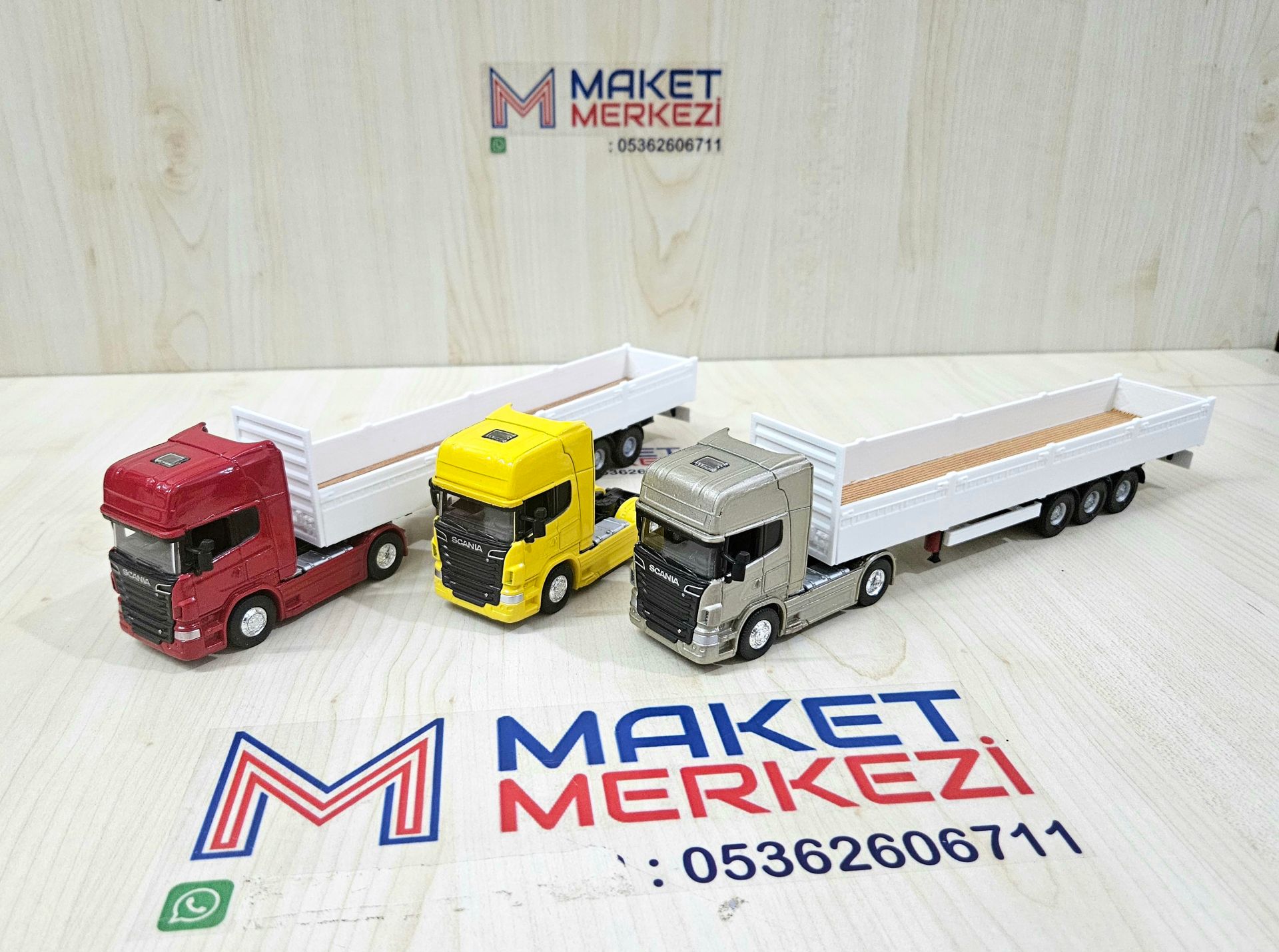 1/64 SCANIA R730 SAL DORSELİ TIR MAKETİ (25 cm boy)