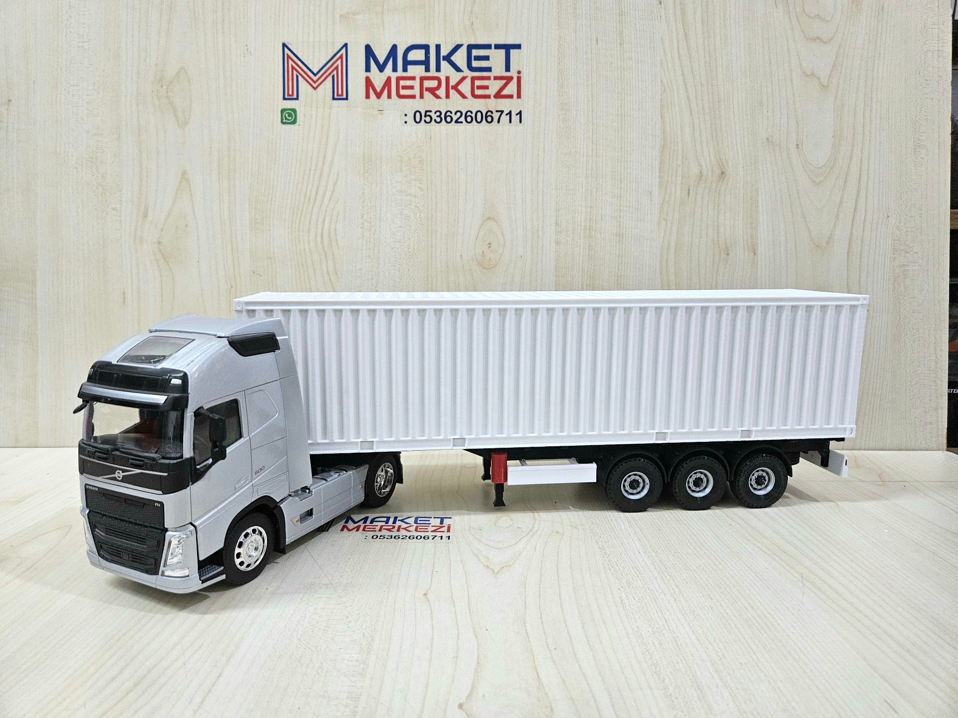 1/32 WELLY GRİ VOLVO FH4 KONTEYNER DORSELİ TIR