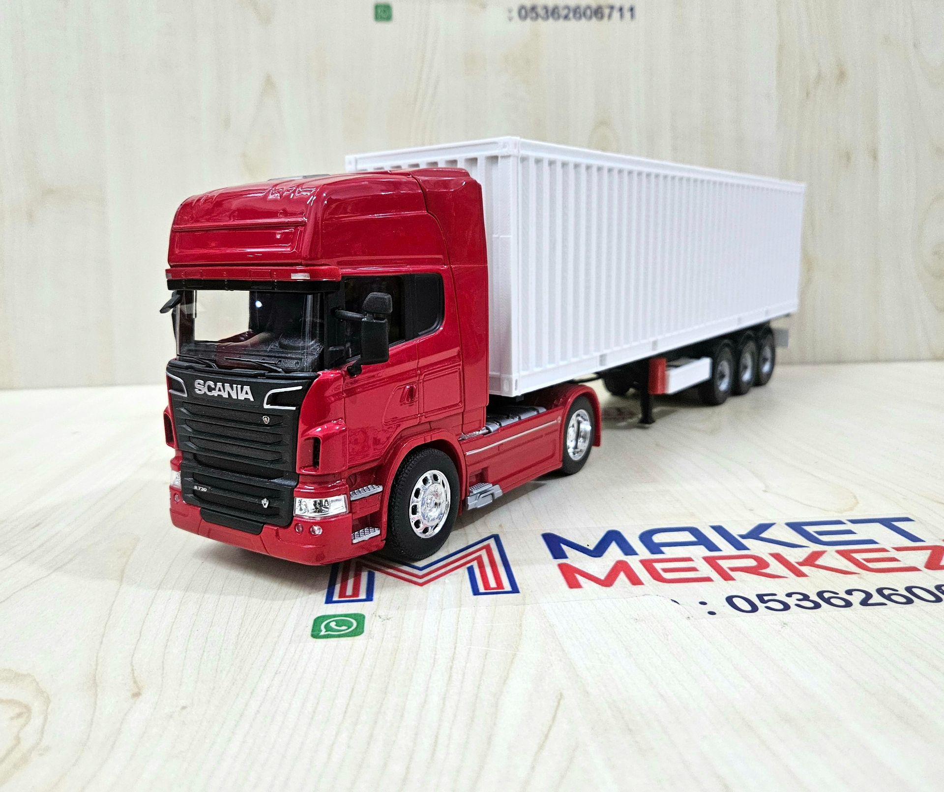 1/32 WELLY SCANIA R730 KONTEYNER DORSELİ TIR