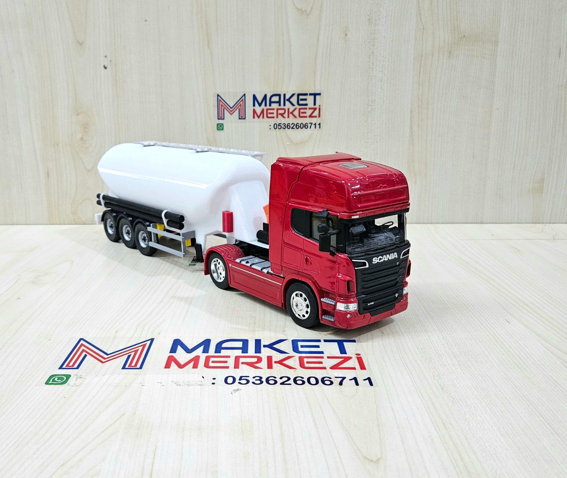 1/32 WELLY SCANIA R730 W TİPİ DÜZ SİLOBAS TIR MAKETİ