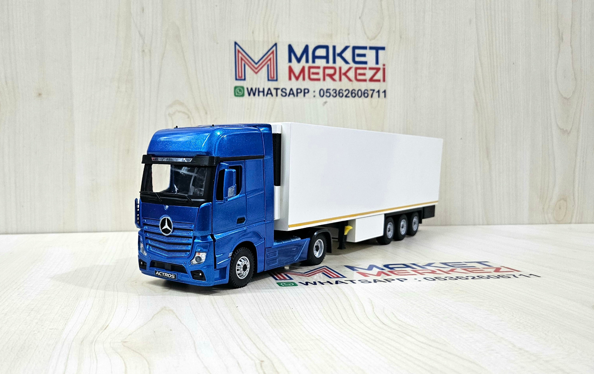 1/36 MAVİ MERCEDES ACTROS 1851 FRIGO DORSELİ TIR MAKETİ
