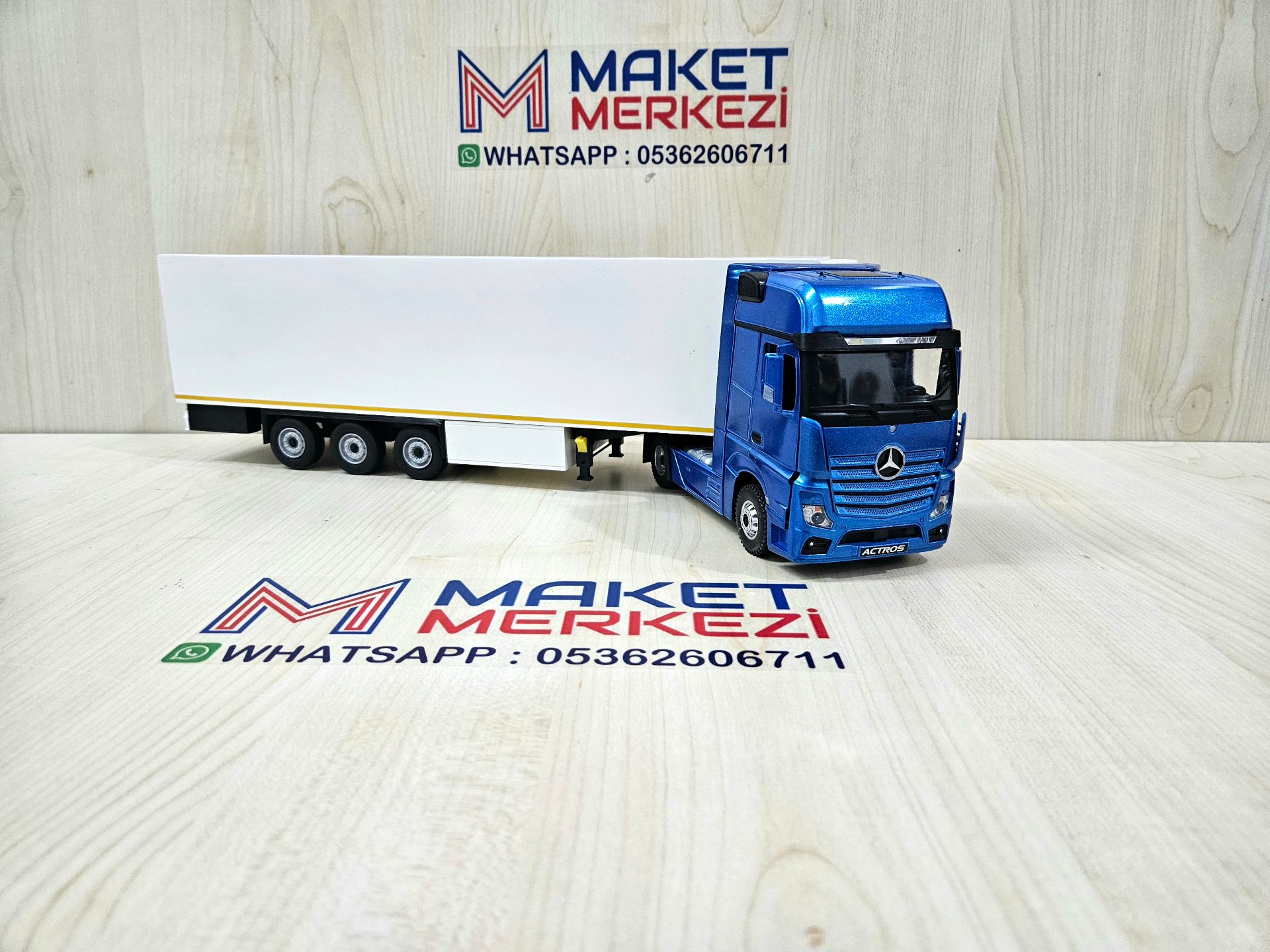 1/36 MAVİ MERCEDES ACTROS 1851 FRIGO DORSELİ TIR MAKETİ