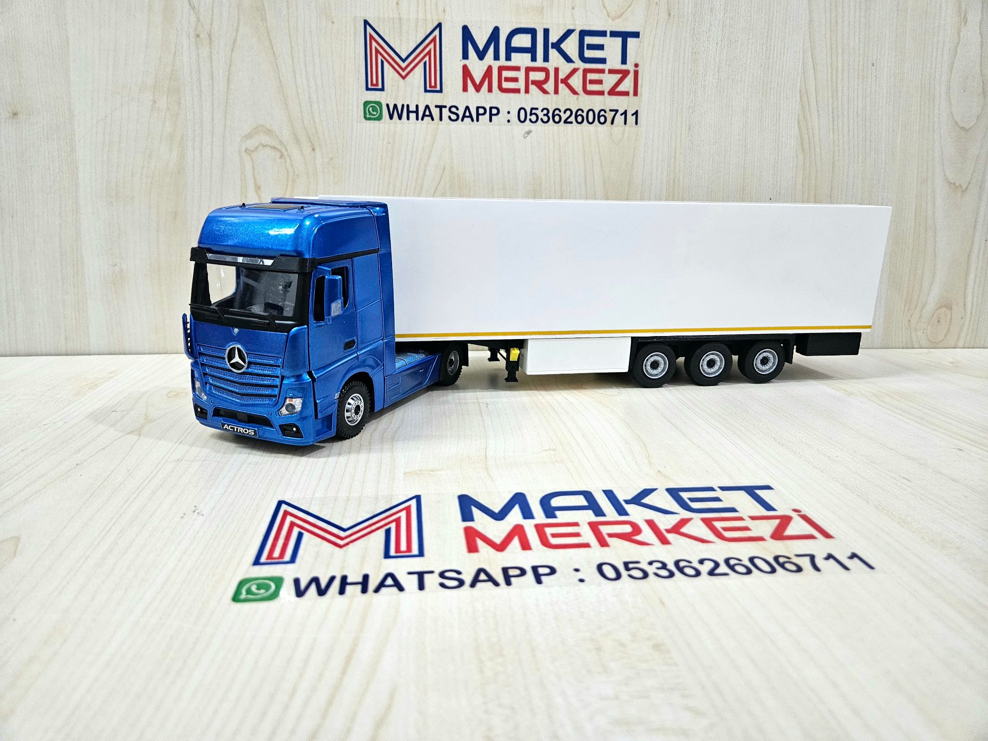 1/36 MAVİ MERCEDES ACTROS 1851 FRIGO DORSELİ TIR MAKETİ