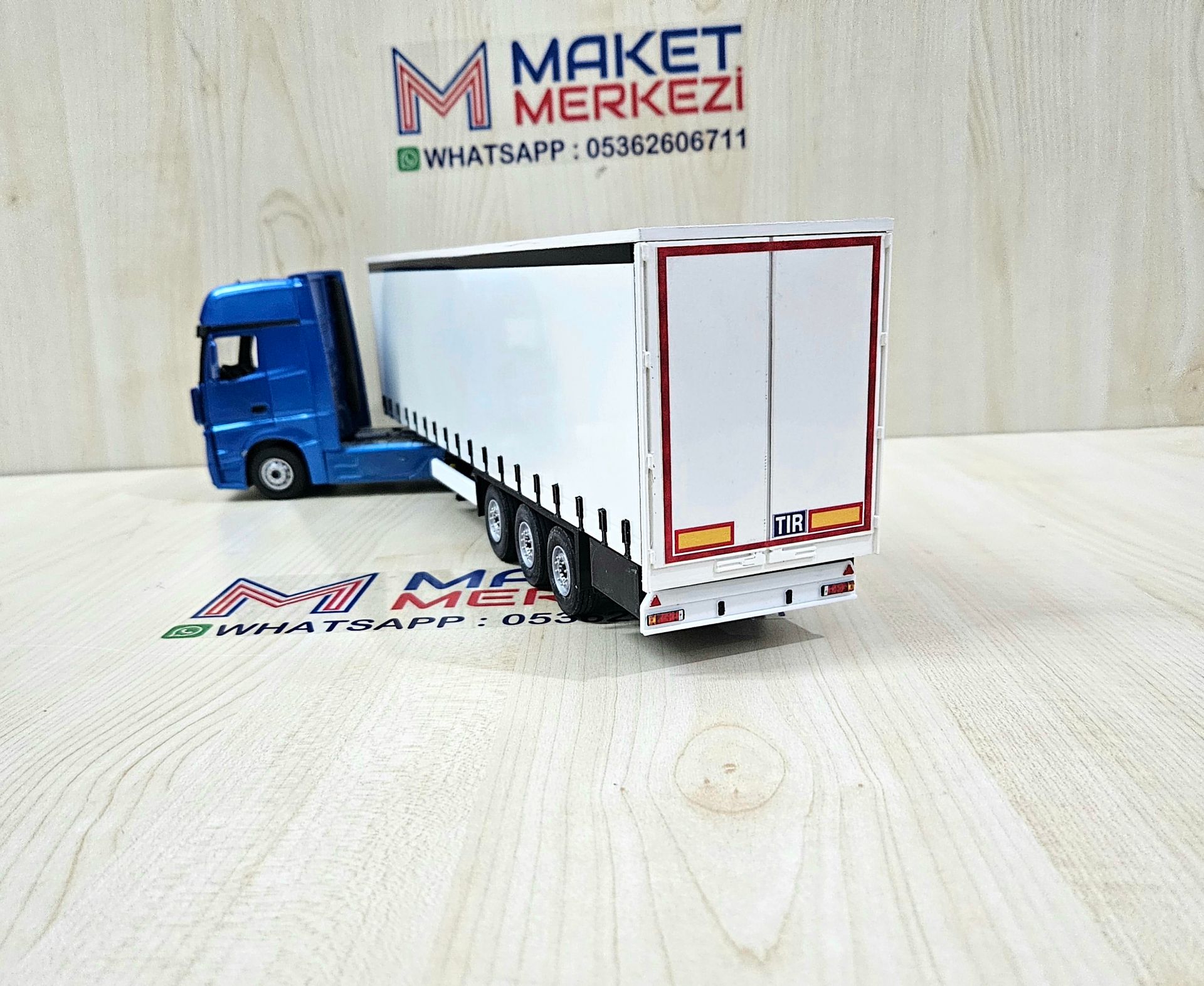 1/36 MAVİ MERCEDES ACTROS 1851 TENTE DORSELİ TIR MAKETİ