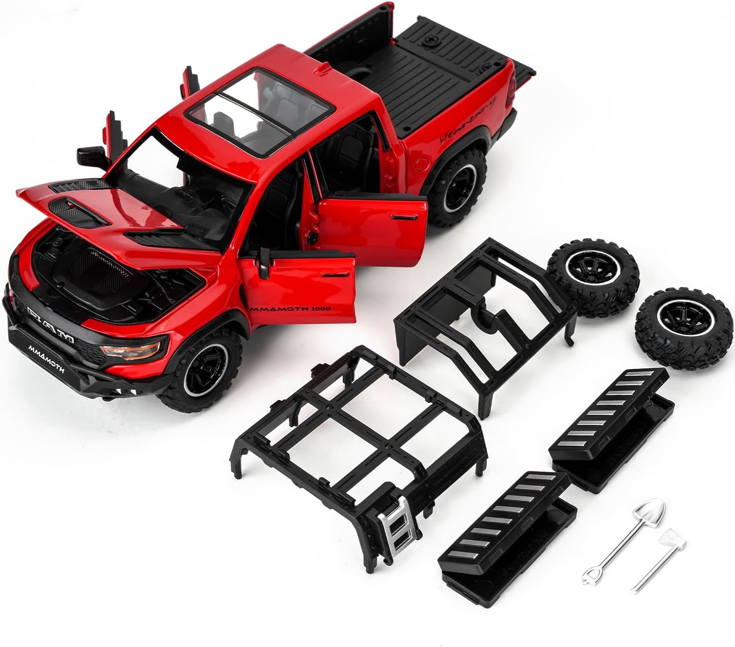 1/32 kırmızı DODGE RAM MAMMOTH 1000 TRX PİCKUP MAKETİ