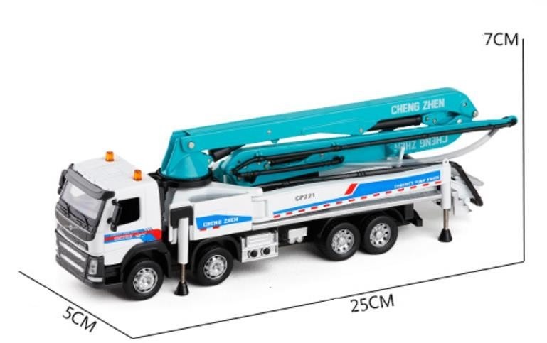 1/50 VOLVO FH 8X4 BETON POMPASI MAKETİ (beyaz-mavi)