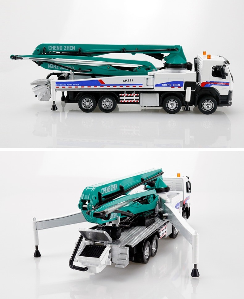 1/50 VOLVO FH 8X4 BETON POMPASI MAKETİ (beyaz-mavi)