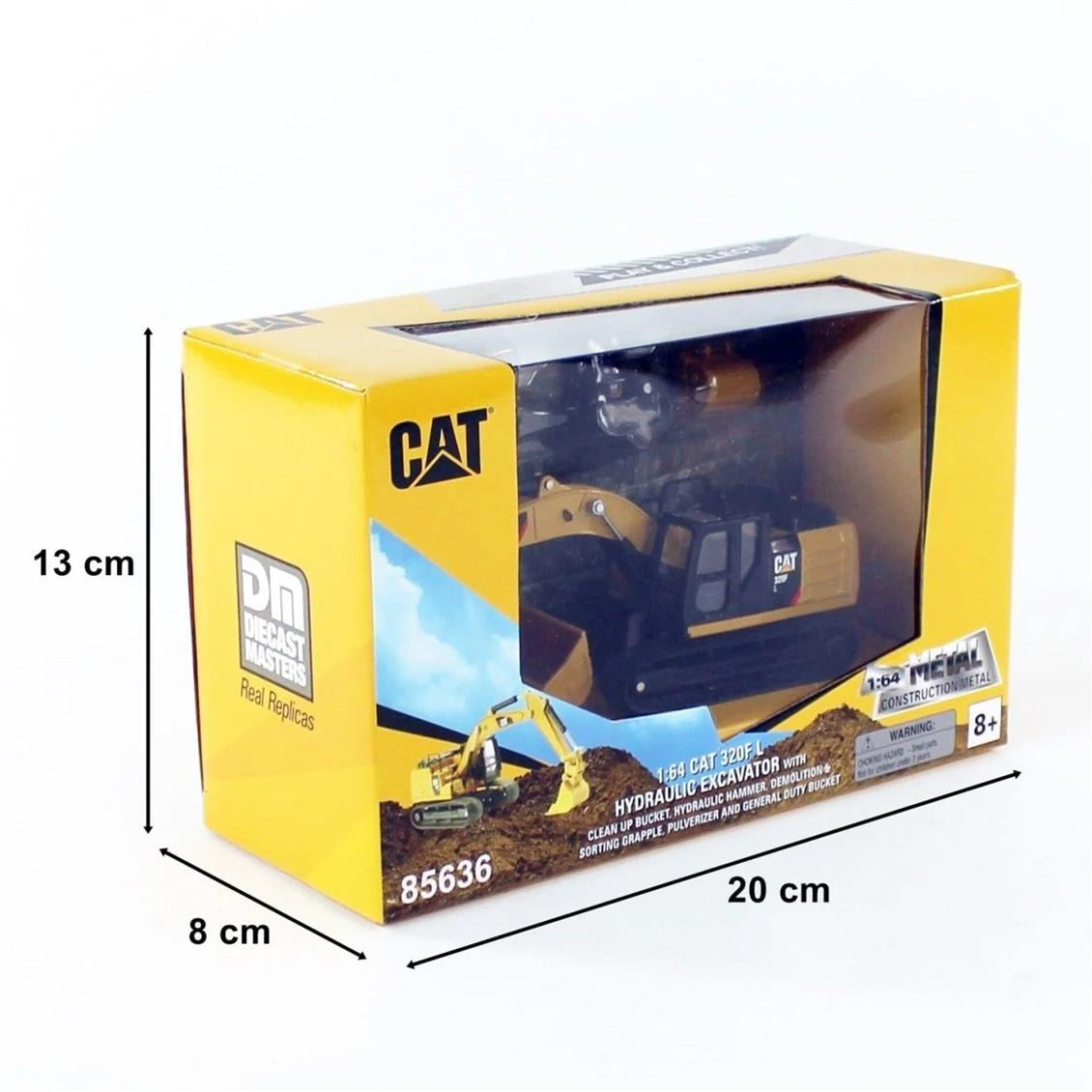 1/64 Ölçek Cat 320F L Ekskavatör maketi DM85636 